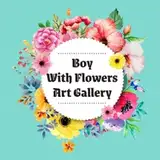 Boy With Flowers Art Gallery